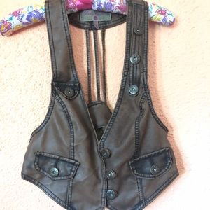 Leather Brown Vest